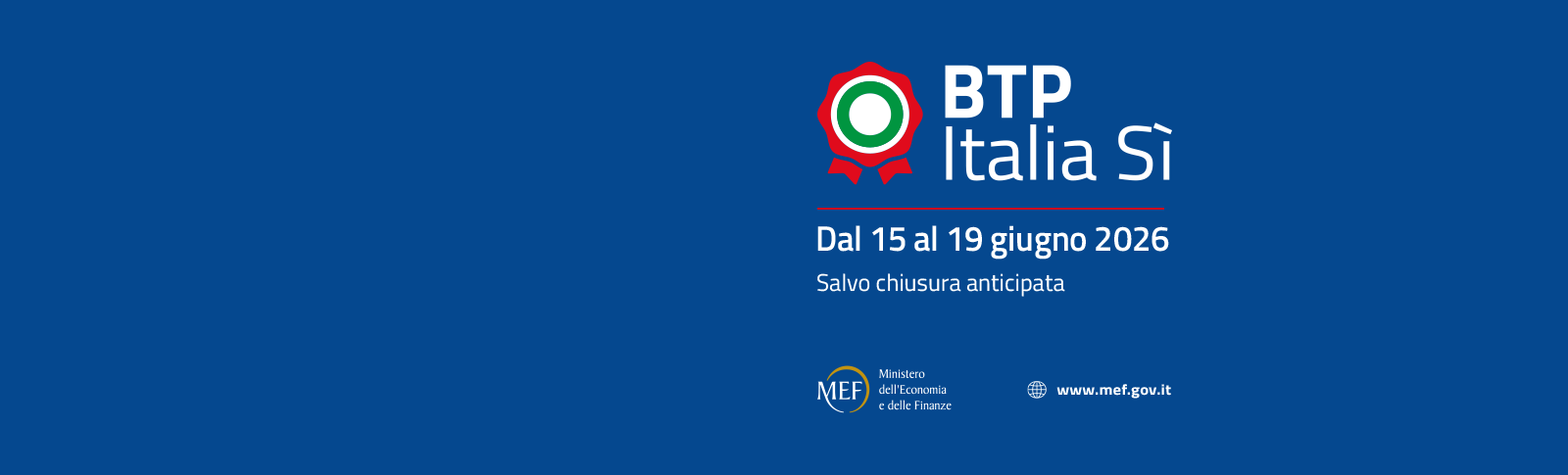 Visual BTP Italia Sì - Cedole al passo con l’inflazione - dal 15 al 19 giugno